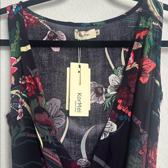 NWT KorMei hi low tropical maxi wrap look dressS - Picture 11 of 11